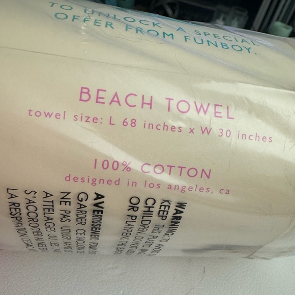 Funboy wavy striped beach towel - Picture 6 of 7